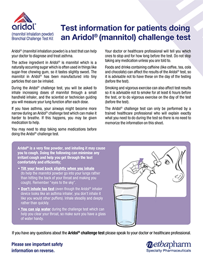 Aridol Product Information