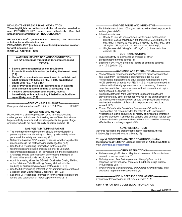 Provocholine USA PIL
